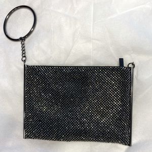 Get Your Bling On! Rock this Estee & Lilly Black & rhinestone clutch/wristlet!